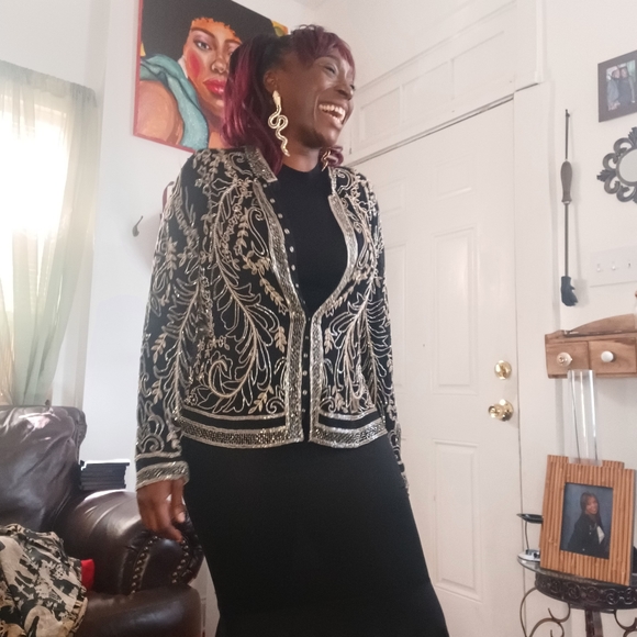 Sequin and Beaded Jacket - Picture 5 of 6